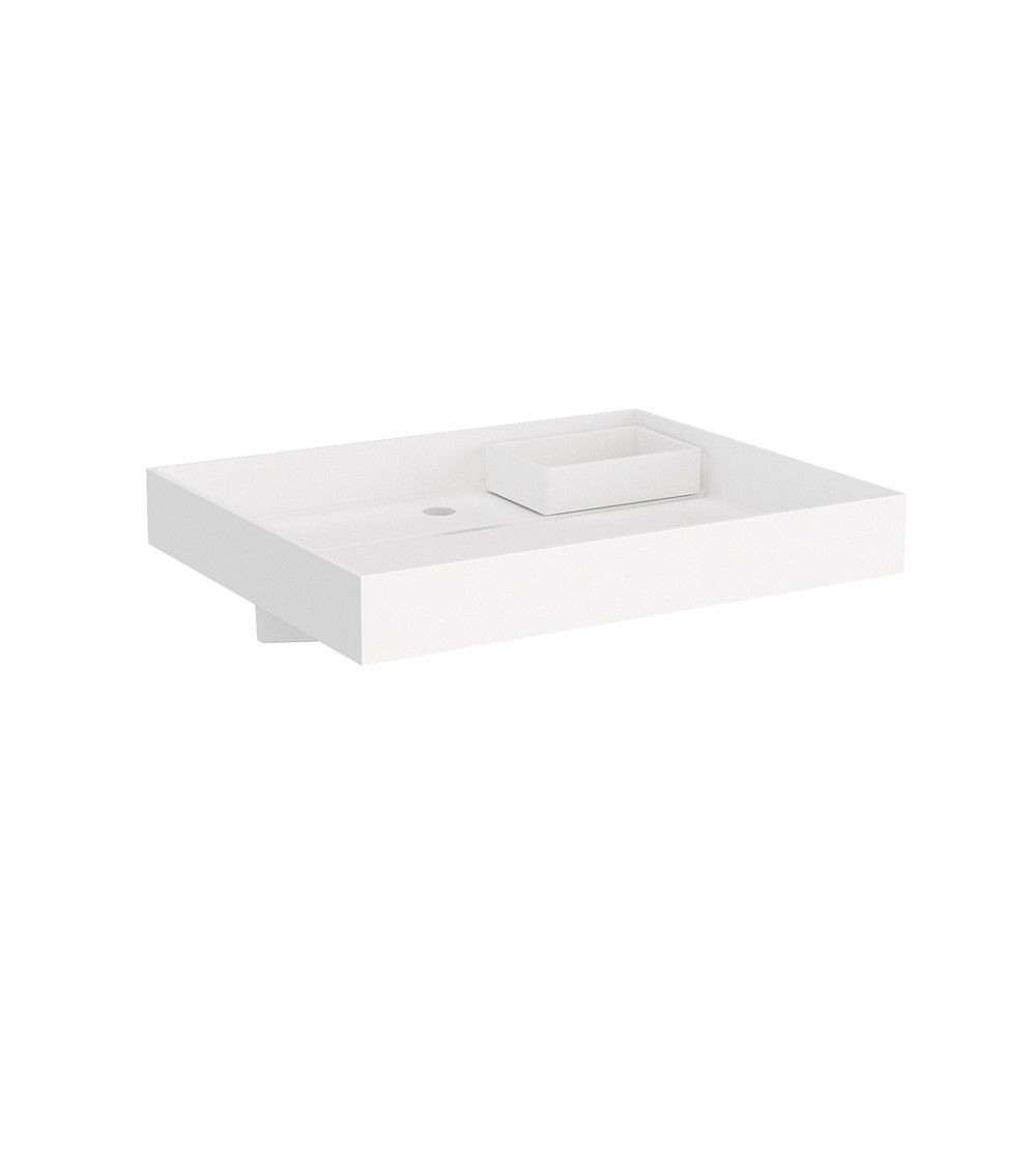 Lavabo avec conteneur d'eau The Grid Cosmic blanc mat 60cm