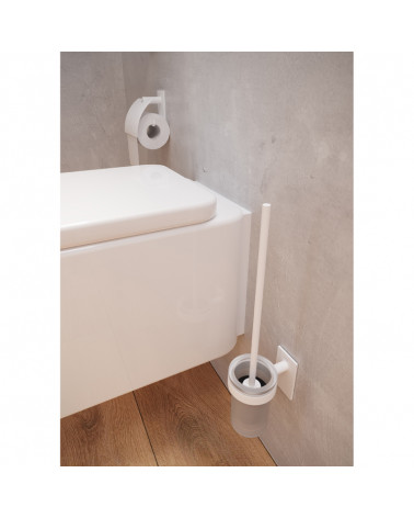 Porte-rouleaux avec couvercle Stick Bath + by Cosmic blanc mat