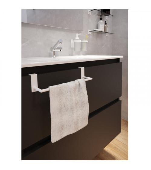 Porte-serviette Stick Bath + by Cosmic blanc mat longueur 28 cm