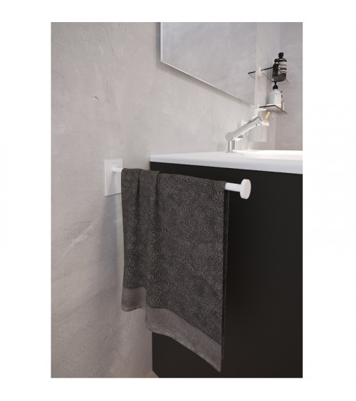 Porte-serviette Stick Bath + by Cosmic blanc mat longueur 30,9 cm