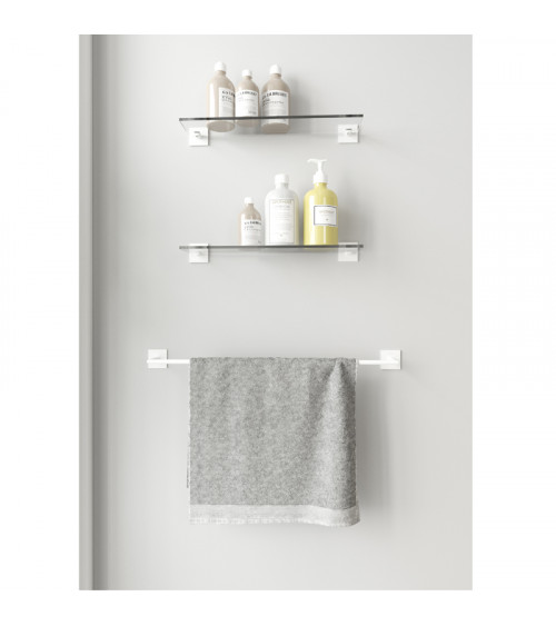 Porte-serviette Stick Bath + by Cosmic blanc mat longueur 60 cm