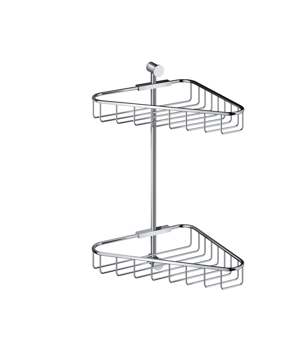 Porte-objets d’angle double Cobber Hotbath chromé