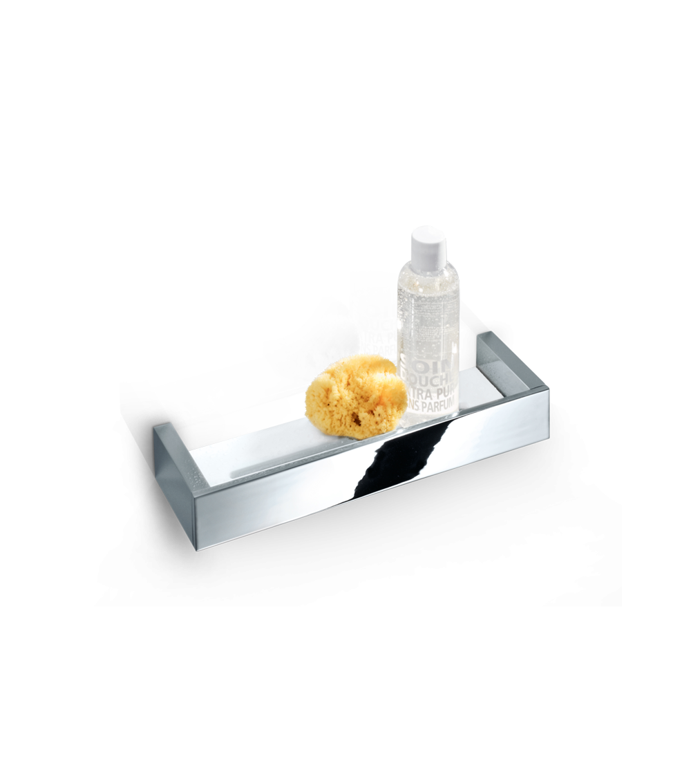 Étagère pour la douche en verre acrylique blanc 30 cm BK DA30 Brick Decor Walther chromé / verre acrylique blanc
