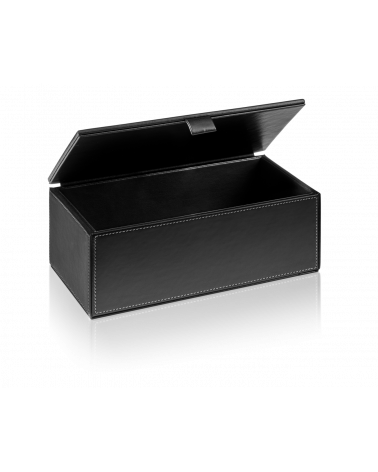 Grande boîte avec couvercle BMD2 Brownie Decor Walther cuir synthétique noir
