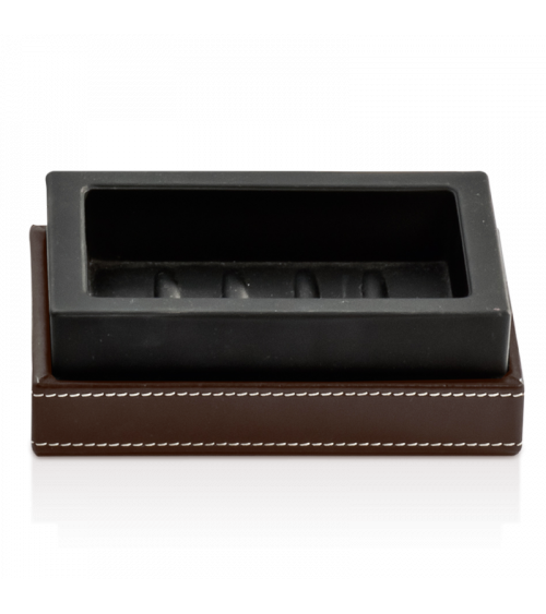 Porte-savon STS Brownie Decor Walther cuir synthétique marron