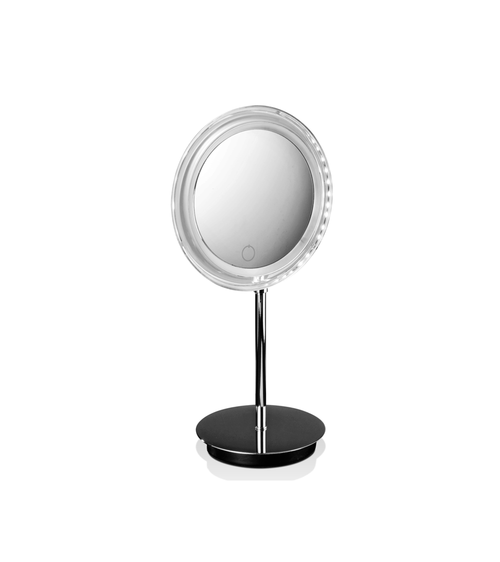 Miroir grossissant 5x cosmétique avec éclairage LED BS 15 TOUCH Decor Walther chromé