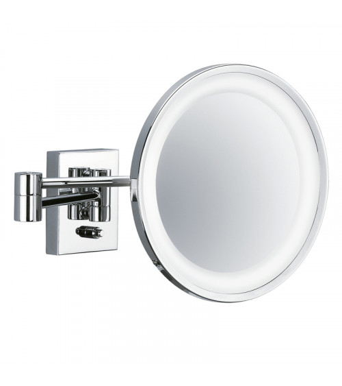 Miroir grossissant 3x cosmétique avec éclairage LED BS 40 PL Decor Walther chromé