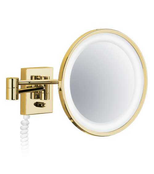 Miroir grossissant 3x cosmétique avec éclairage LED BS 40 PL Decor Walther or
