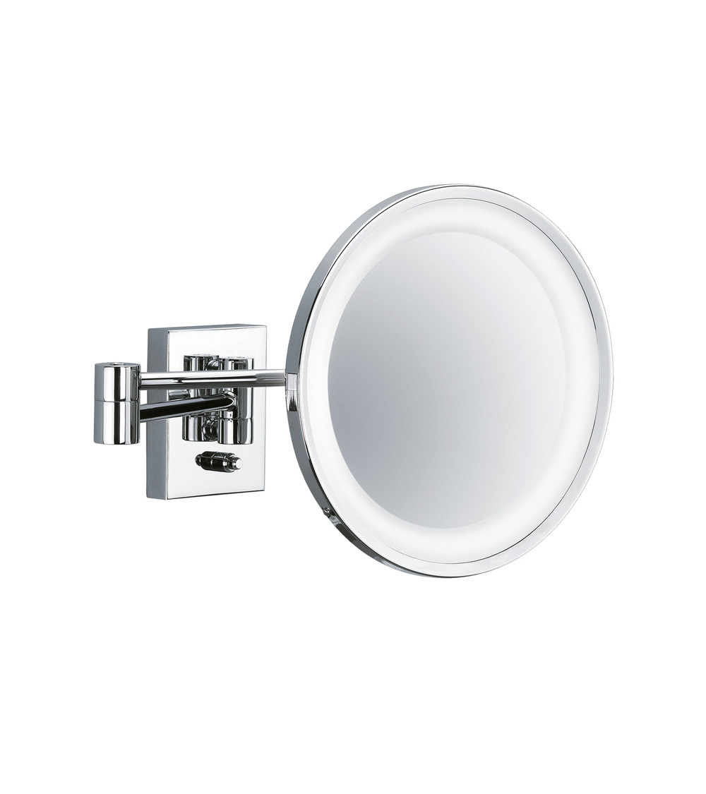 Miroir grossissant 5x cosmétique avec éclairage LED BS 40 PL/V Decor Walther chromé