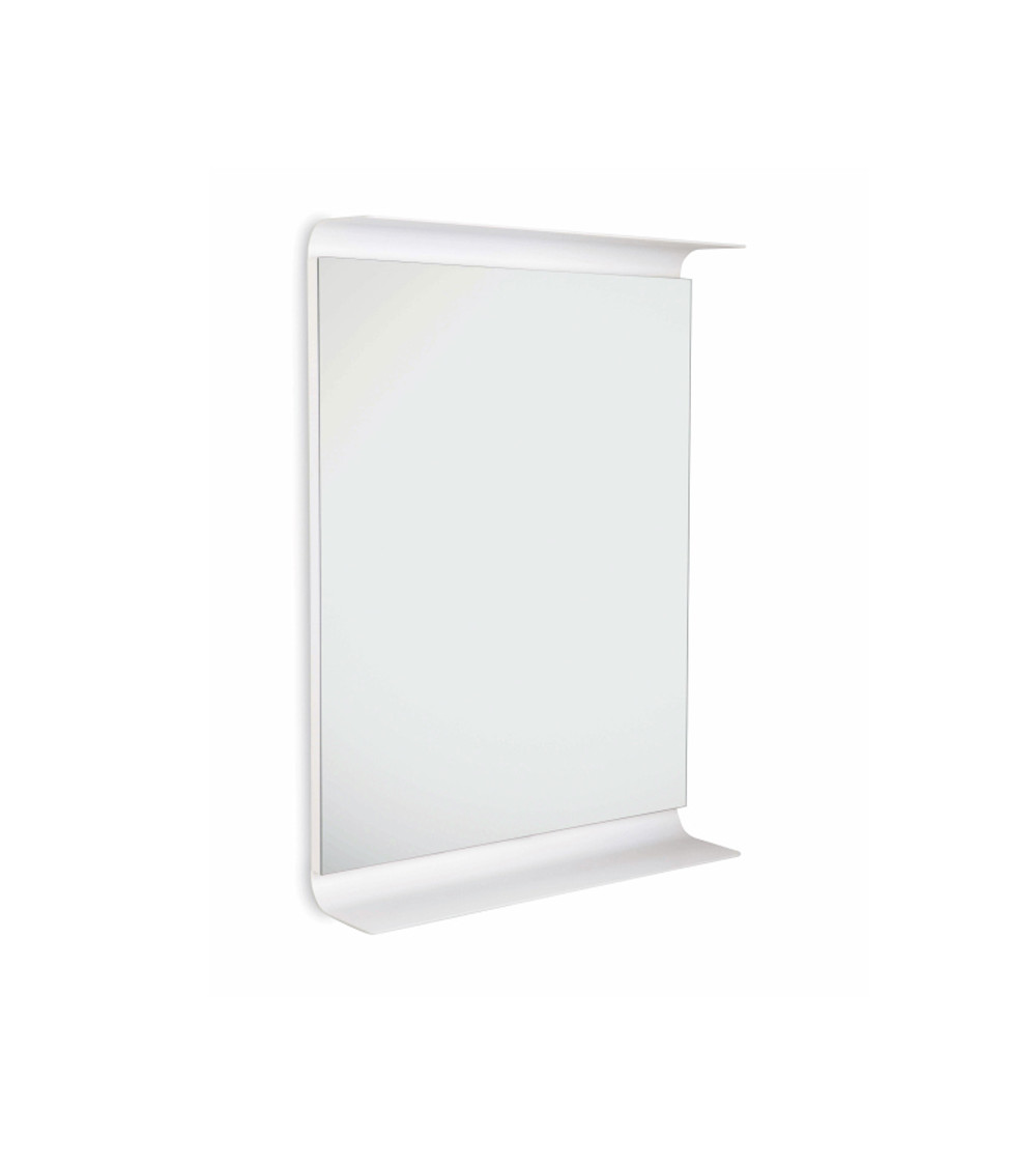 Miroir éclairant avec étagère Curva Cristina Ondyna blanc