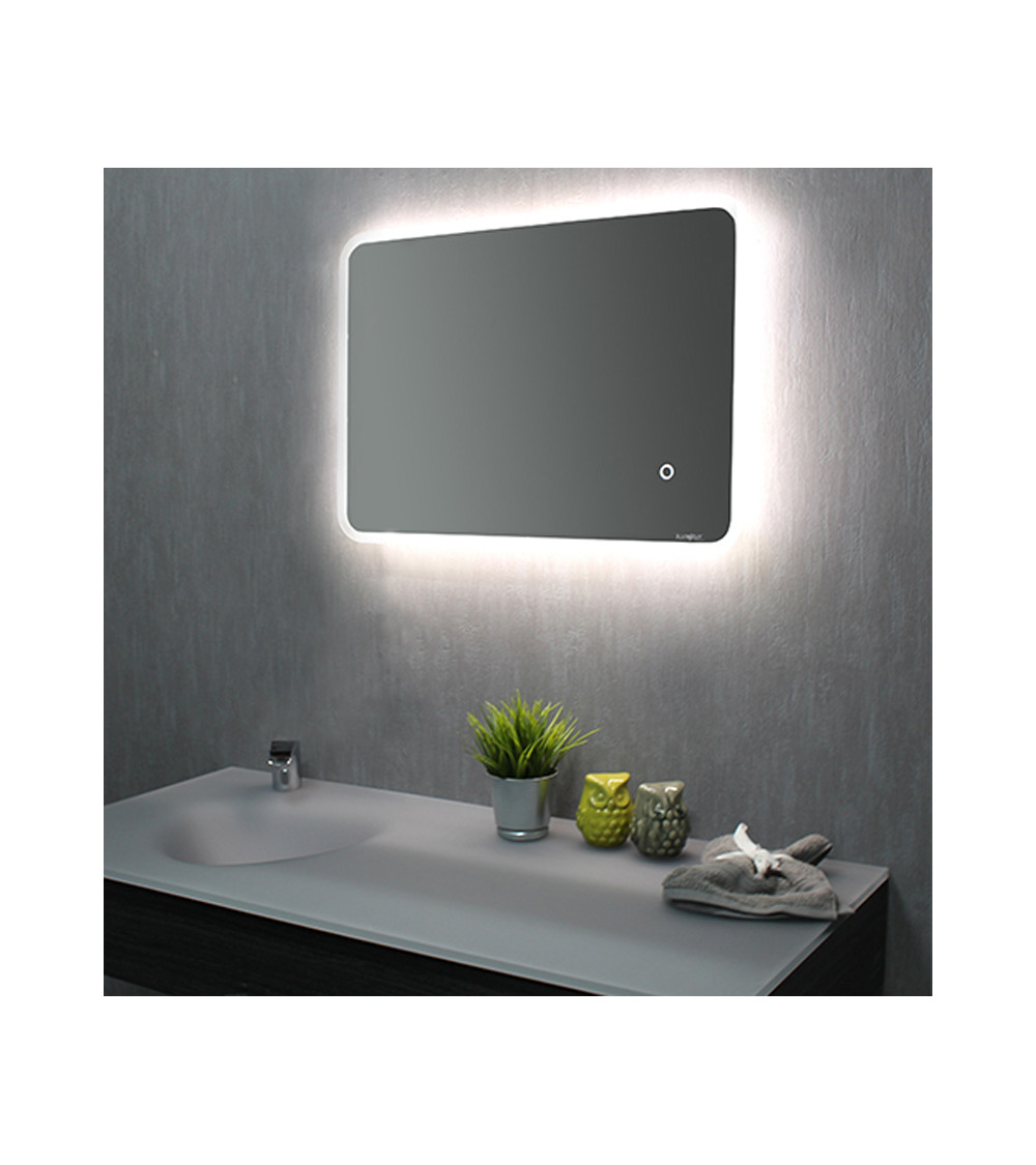 Miroir rectangle Etna Cristina Ondyna contour satiné