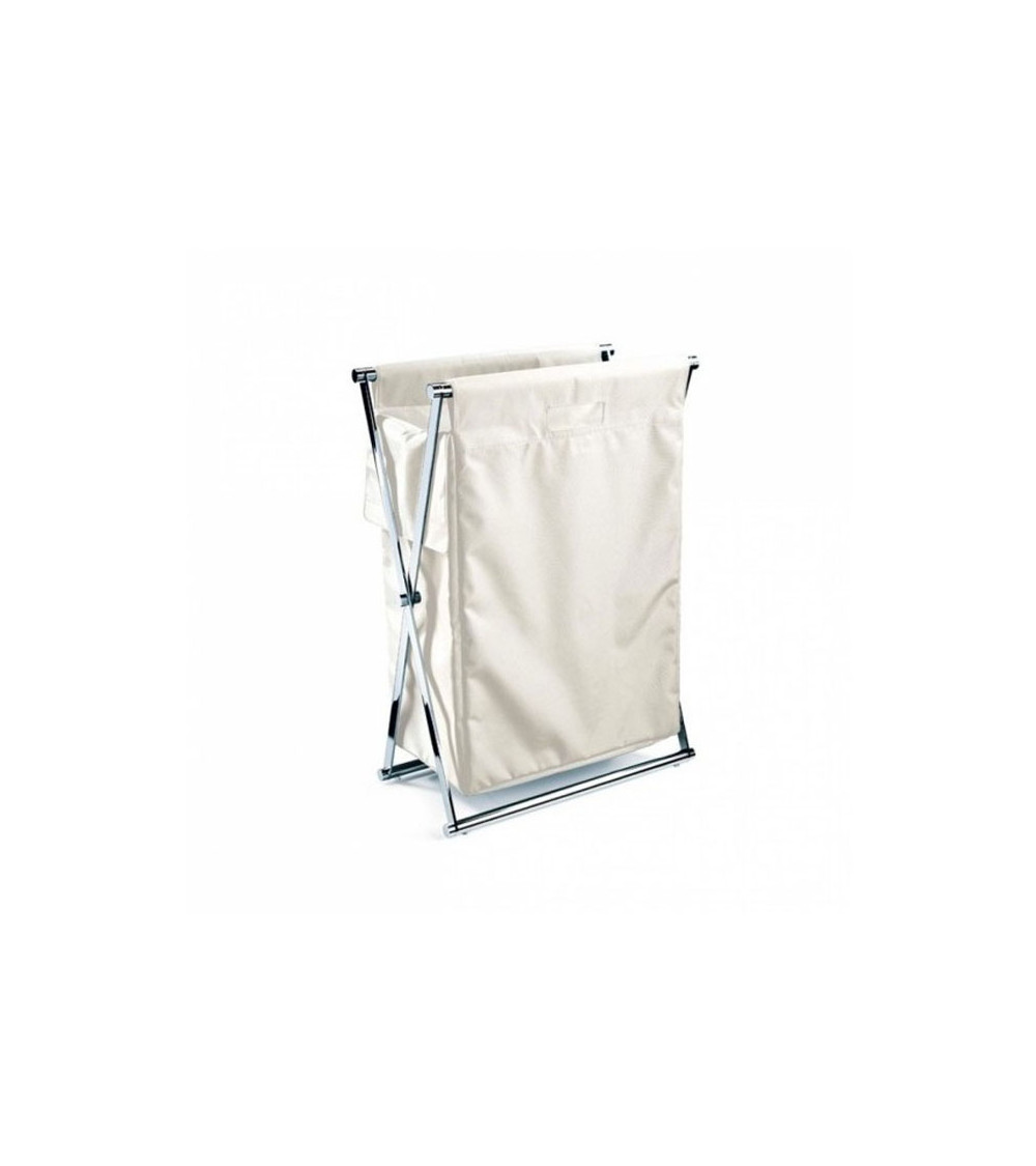 Panier à linge Cross WB Decor Walther chrome / blanc