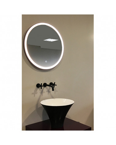 Miroir rond Black Touch Sensor ON/OFF Cristina Ondyna diamètre 60 cm
