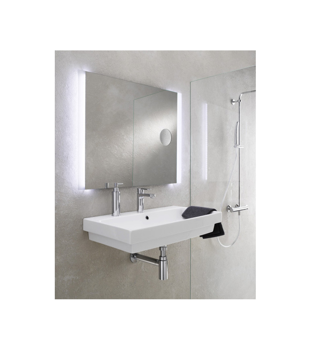 Miroir leds 2 x 5 W antibuée grossissant horizontal Cristina Ondyna 90 x 70 cm