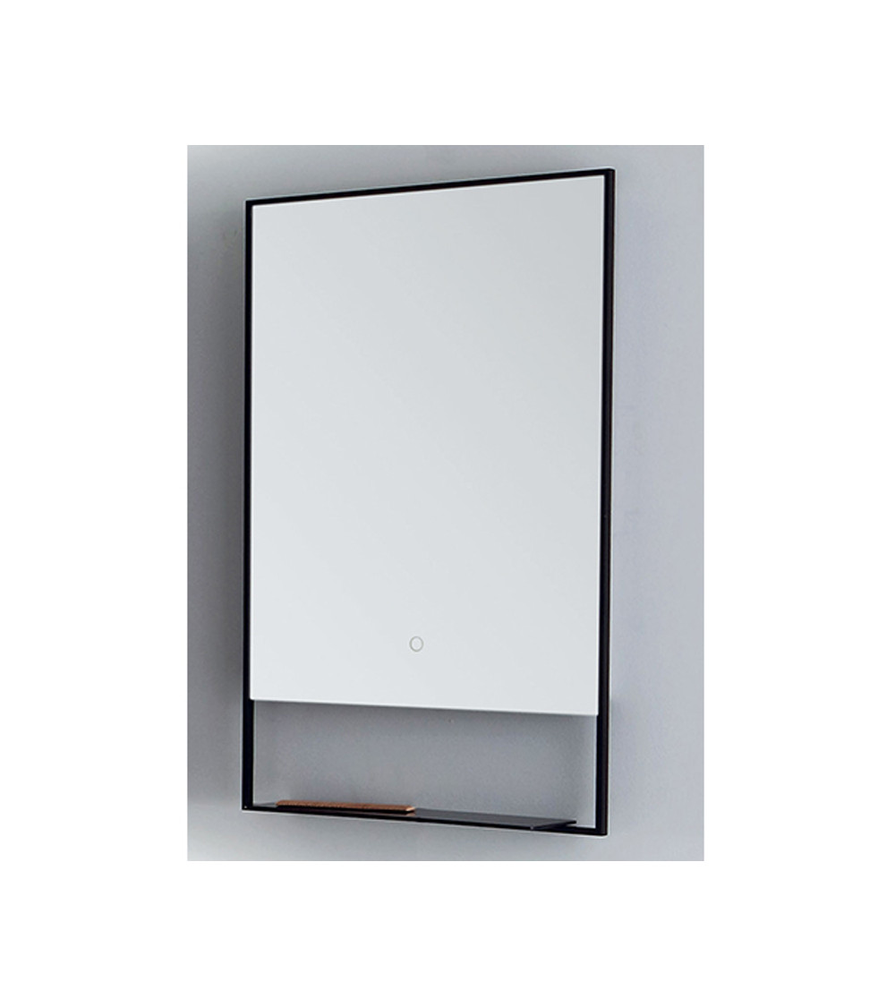 Miroir rectangle avec tablette black touch sensor On/Off Cristina Ondyna 50 x 65,5 cm