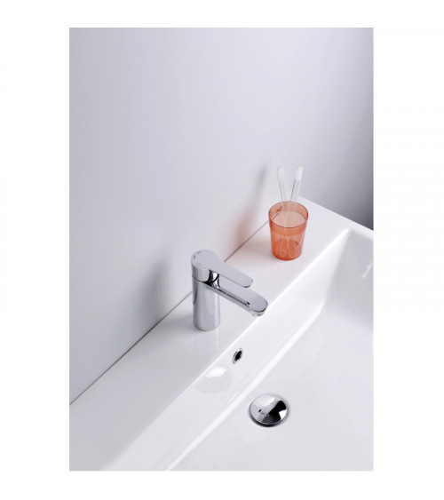 Mitigeur lavabo large New Day Cristina Ondyna regular NF C 3 avec vidage laiton chromé