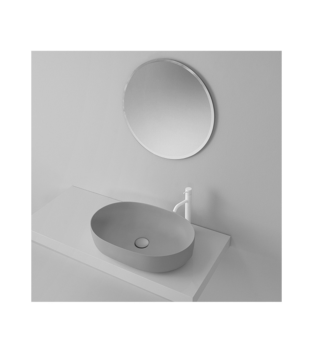 Lavabo à poser Nolita Cristina Ondyna sans trou griggio mat 60 x 40 cm