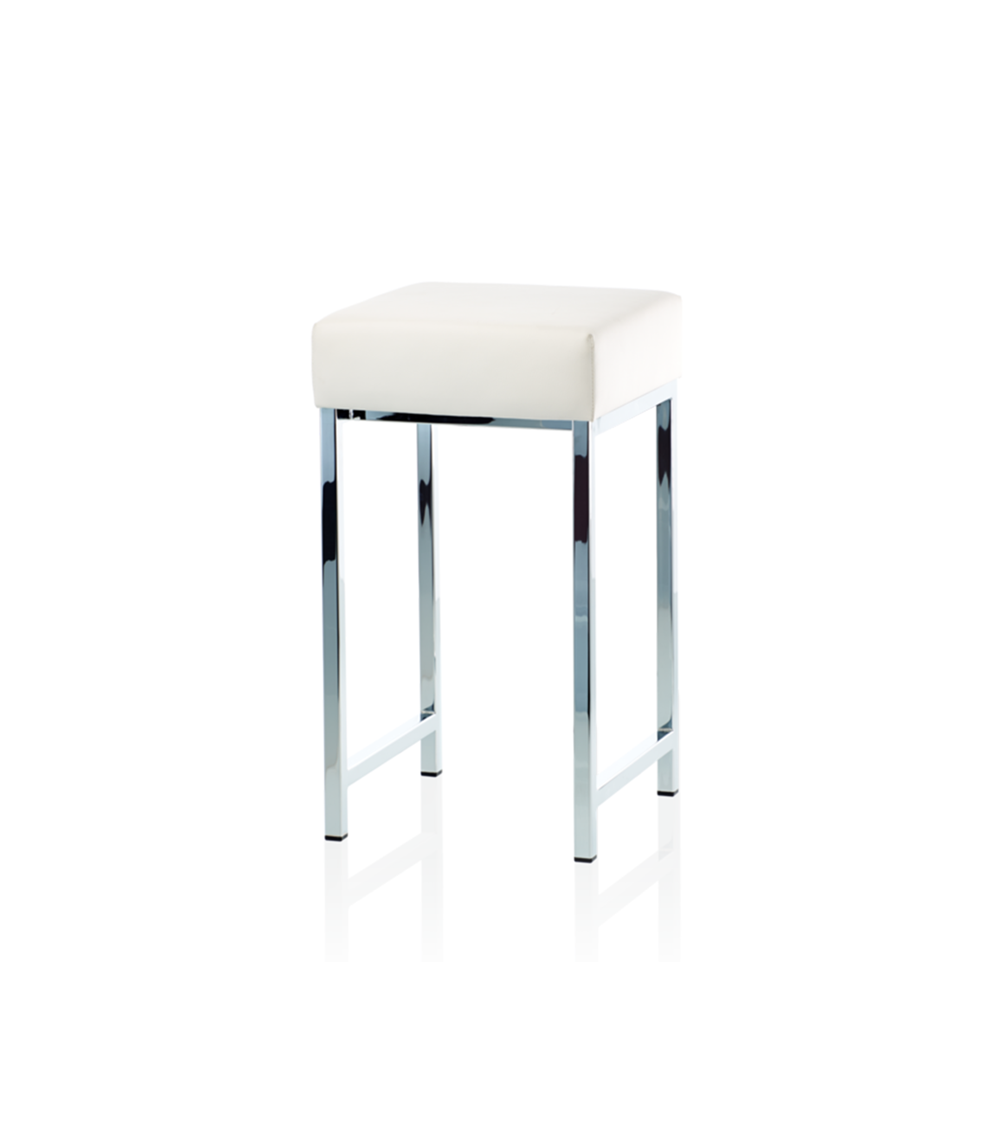 Tabouret DW 64 Decor Walther chromé / siège noir