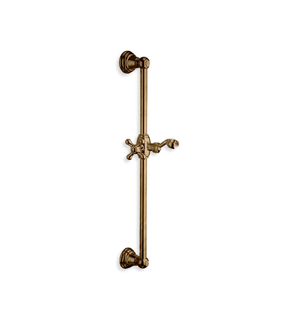 Barre de douche Impero Cristina Ondyna seule diamètre 20 mm hauteur 60 cm or rose brossé PVD