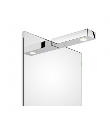 Lampe avec clip de fixation Flat 1 LED pour miroir Decor Walther chromé