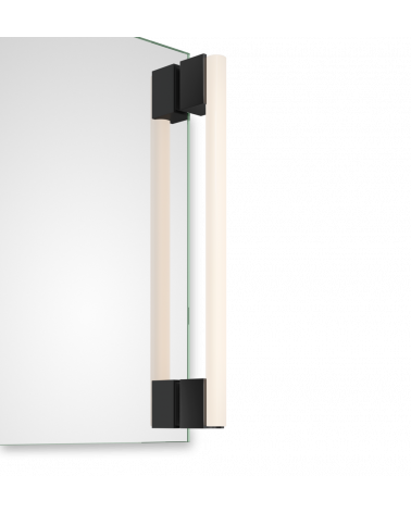 Lampe Omega 10 avec clip de fixation pour miroir Decor Walther noir mat