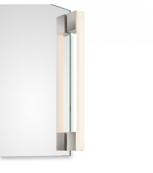 Lampe Omega 10 avec clip de fixation pour miroir Decor Walther nickel satiné