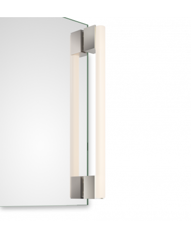 Lampe Omega 10 avec clip de fixation pour miroir Decor Walther nickel satiné