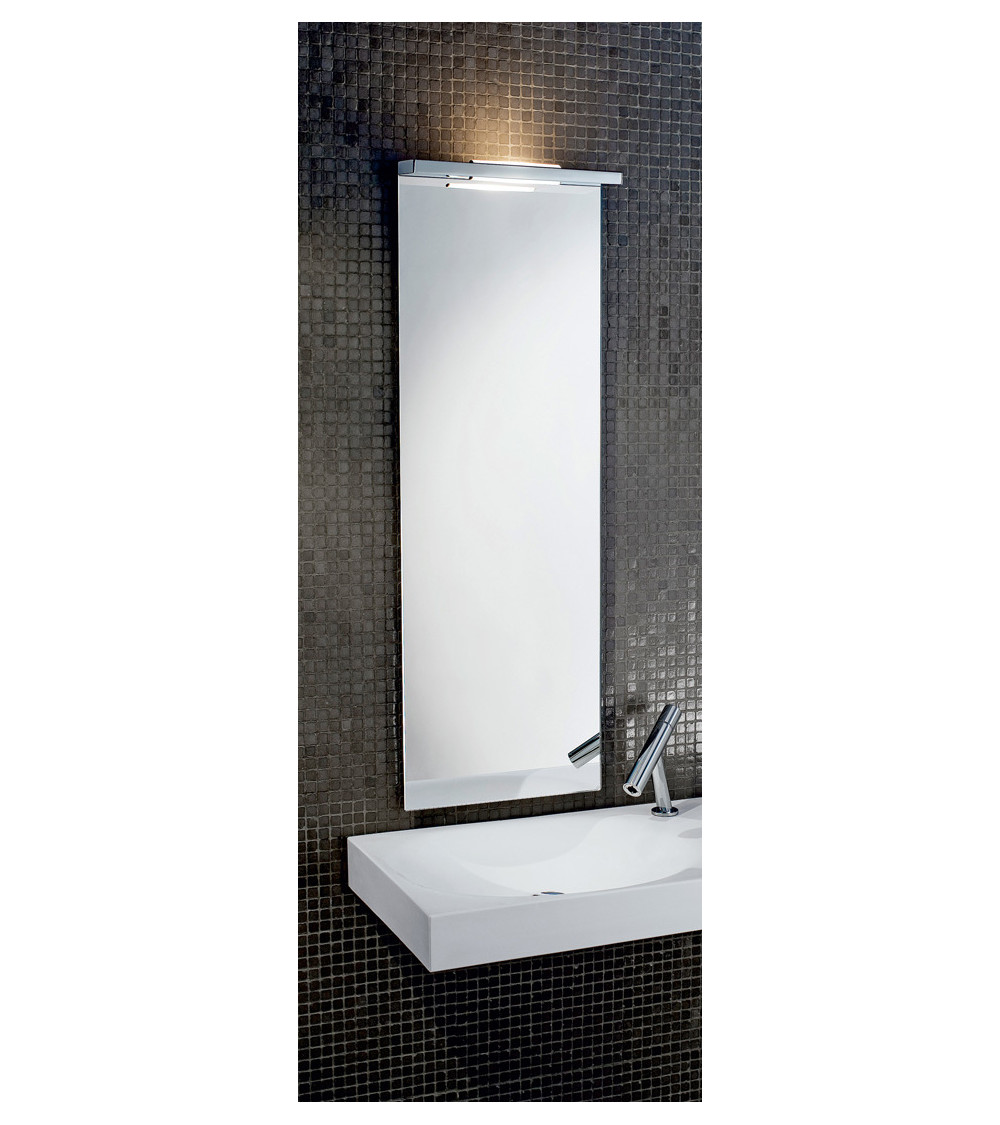 Miroir LED salle de bain Bathroom Chrome,miroir 1 ampoule 34cm