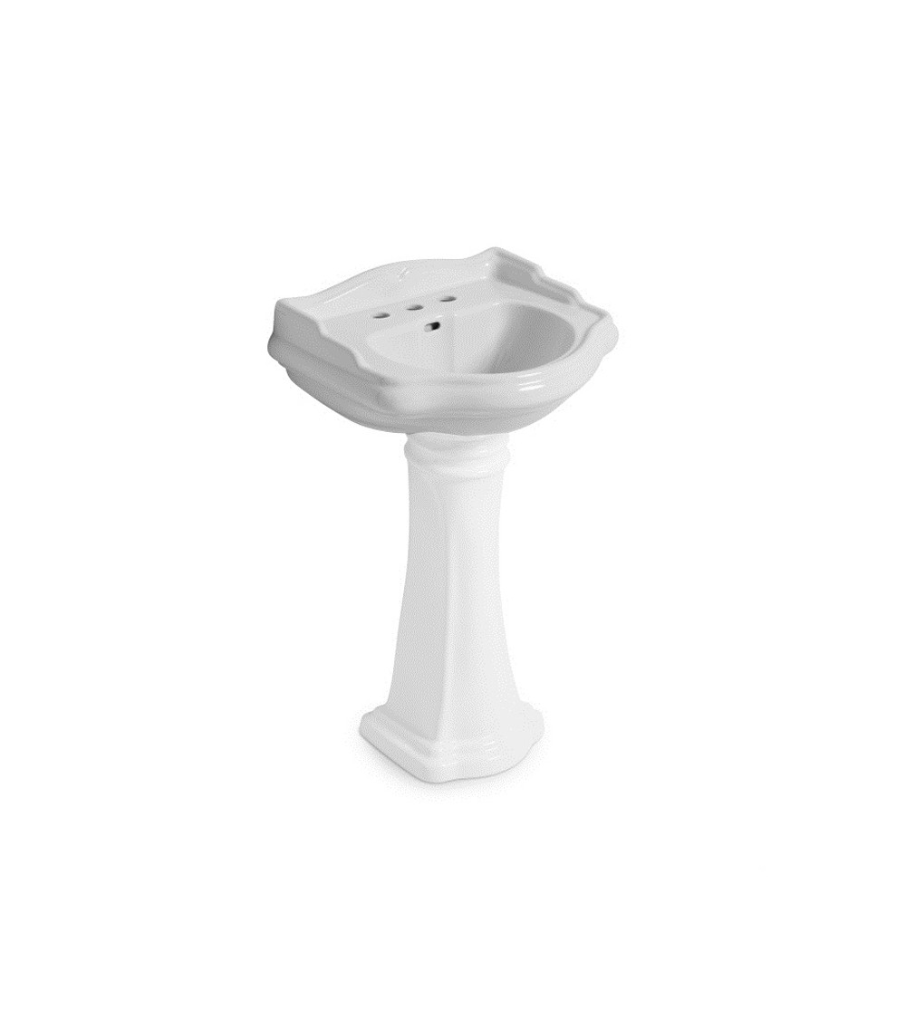 Lavabo céramique Chambord Cristina Ondyna 55-47 cm perçage 3 trous