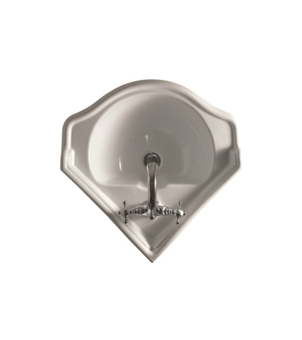 Lavabo d'angle Chambord Cristina Ondyna rétro 57-41 cm