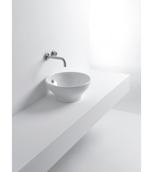 Lavabo céramique Cup Cristina Ondyna L.42XP.42XH.19 cm blanc brillant