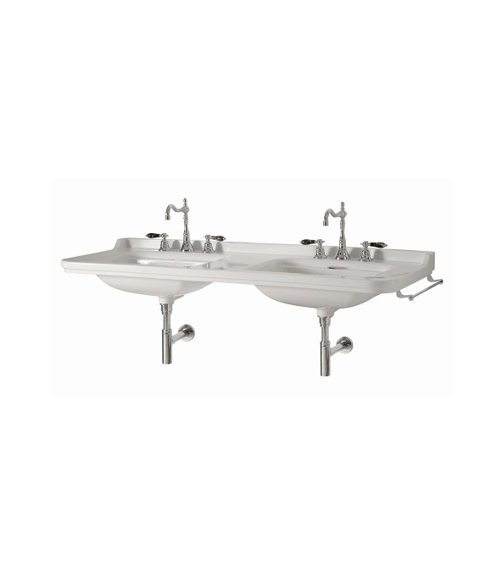 Lavabo Waldorf Cristina Ondyna à suspendre ou sur pieds perçage 3 trous 150-55 cm