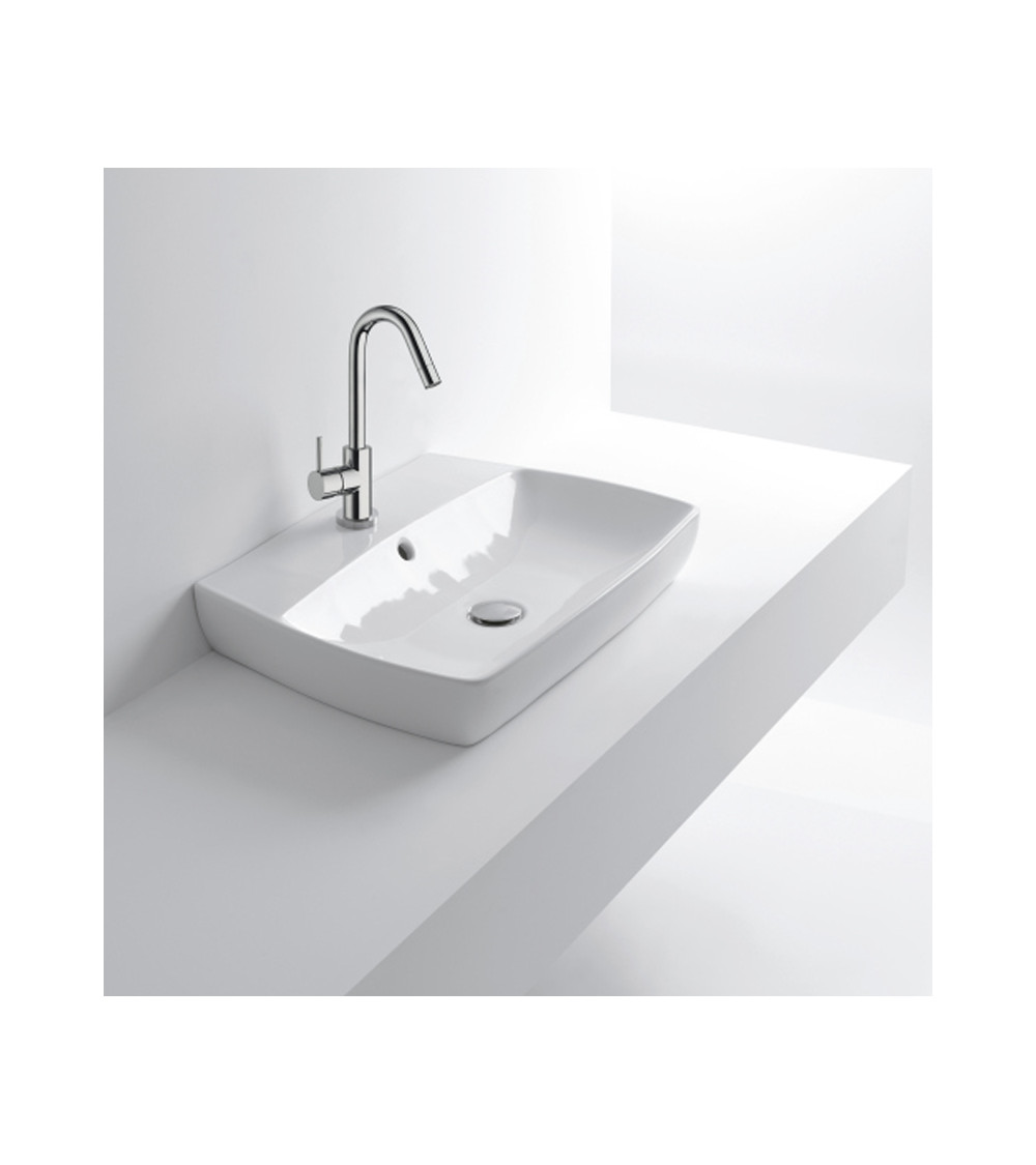 Lavabo céramique Cristina Ondyna 10 x 60 x 43 cm blanc brillant