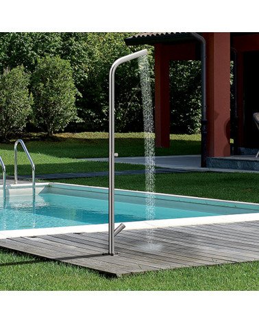 Colonne de douche de piscine outdoor temporisé Cristina Ondyna 100% inox diamètre 60 mm