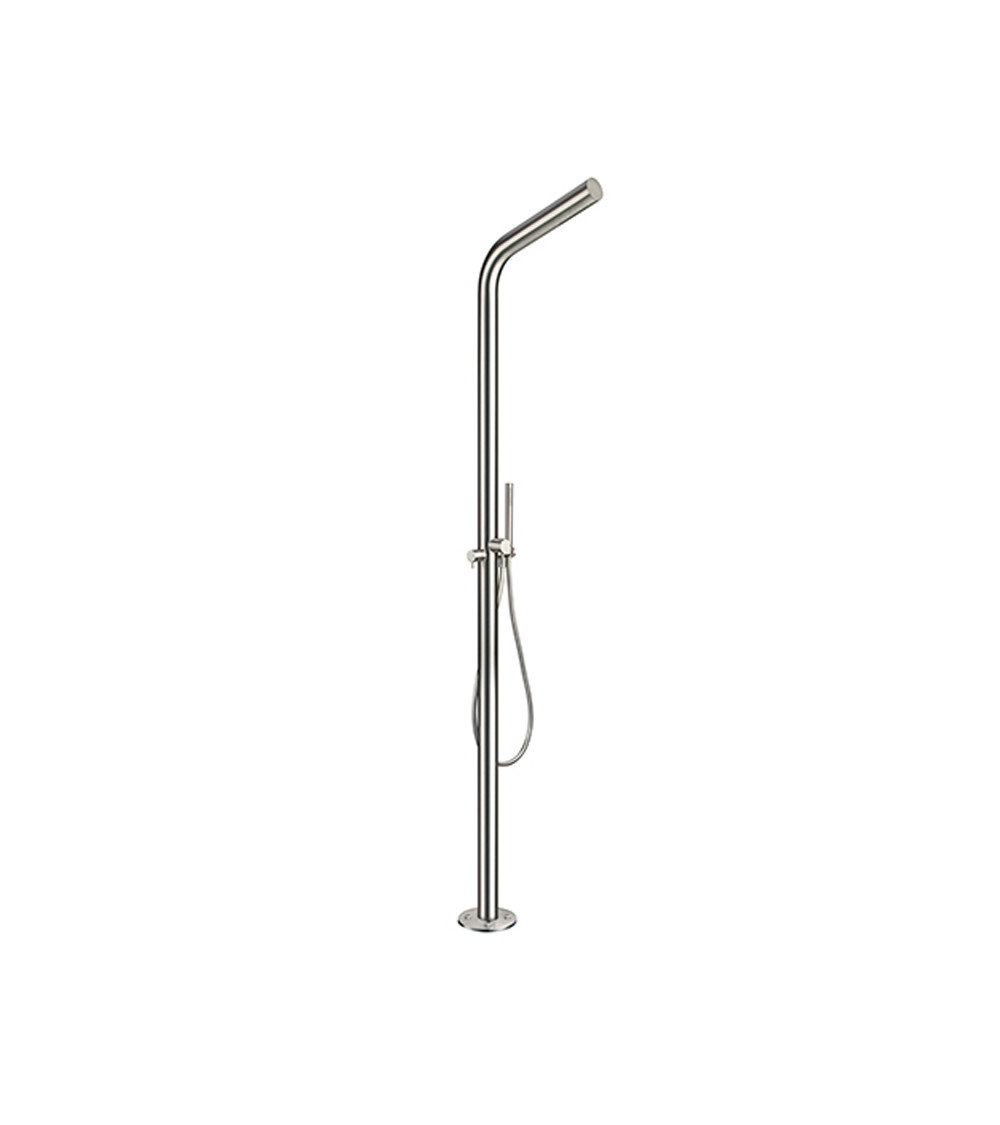 Colonne de douche de piscine outdoor mitigeur avec douchette Cristina Ondyna 100% inox   diamètre 60 mm