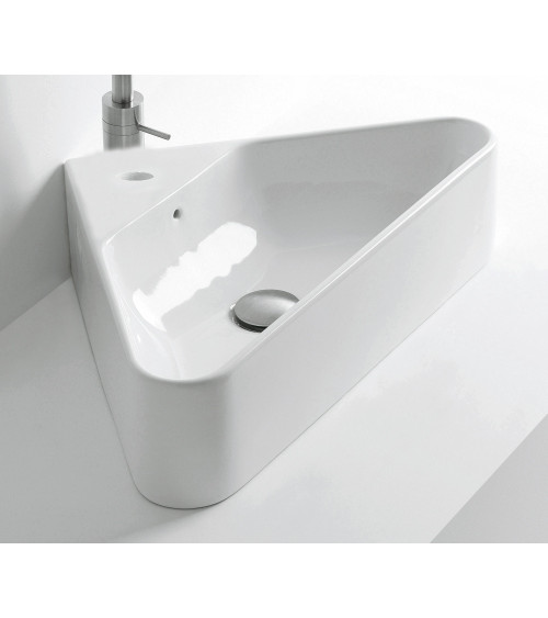 Lave-mains céramique Isocel Cristina Ondyna 42 x 13 cm blanc brillant