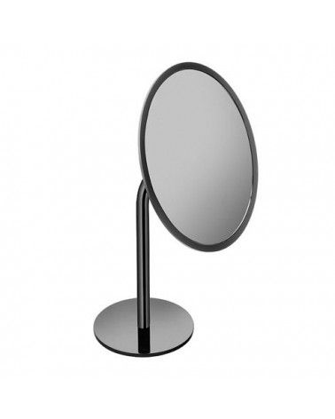 Miroir cosmétique Ø 20cm x3, à poser, noir - Black & White