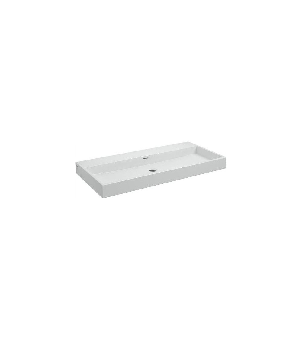 Lavabo 90cm ceramique blanche - WASH ME