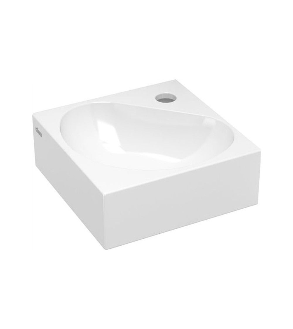 FLUSH 5 Lave-mains d'angle ceramique blanche 27cm