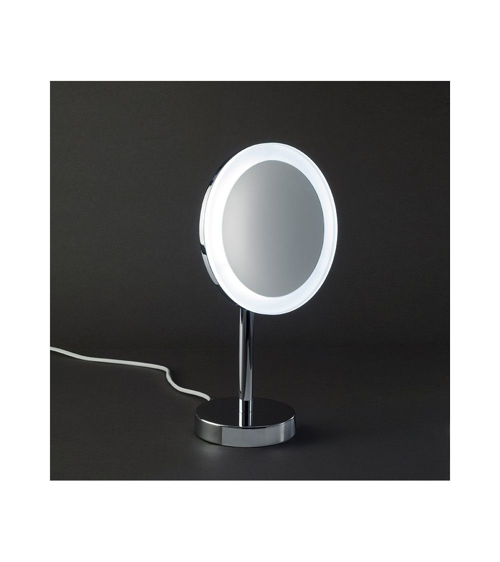 Miroir cosmétique chromé x3 avec LED BS63