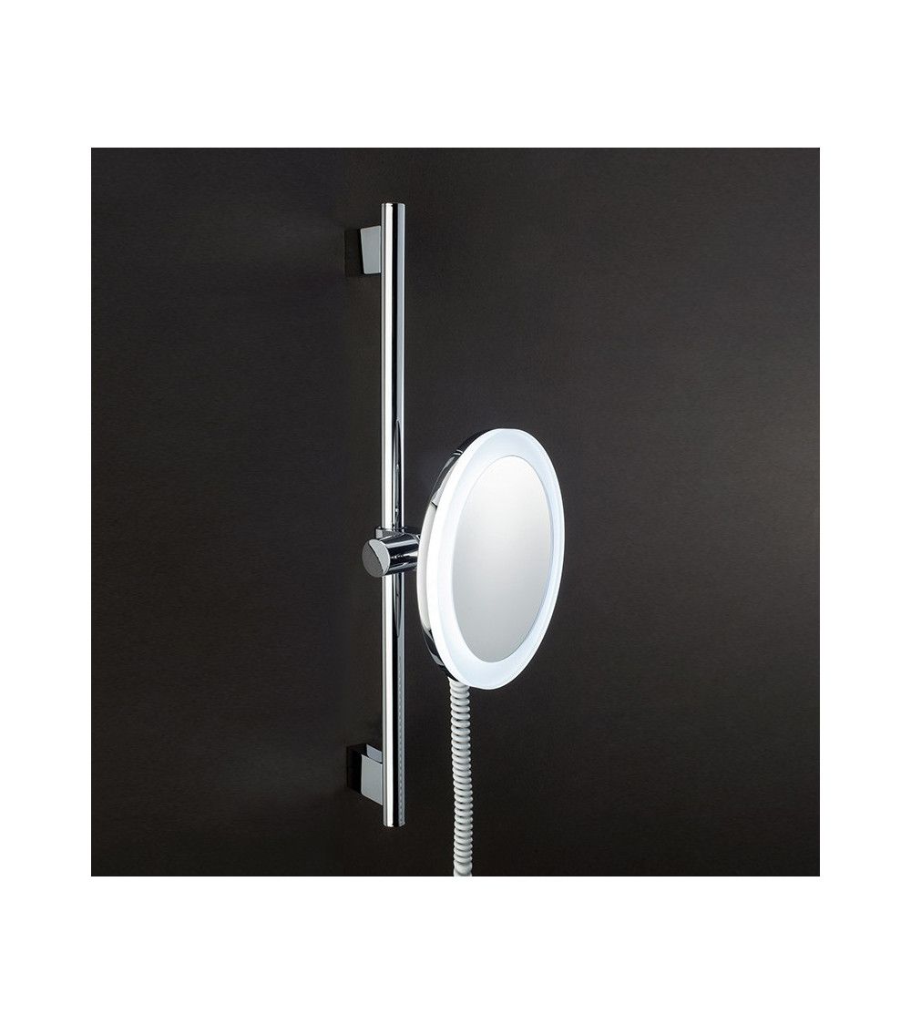 Miroir cosmétique chromé x3 avec LED - BS62